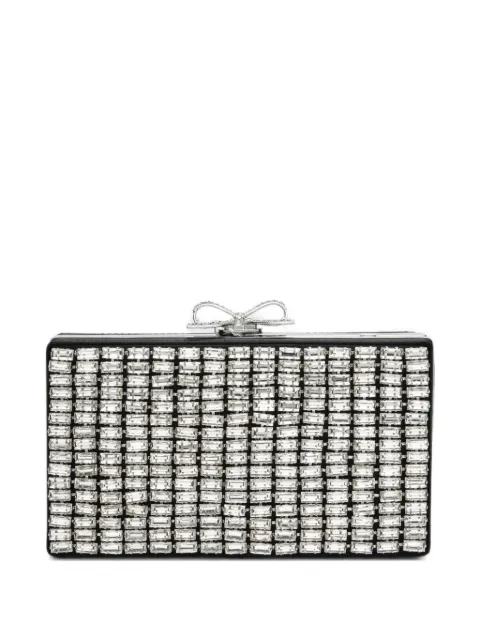 Self-Portrait silver chainmail clutch bag