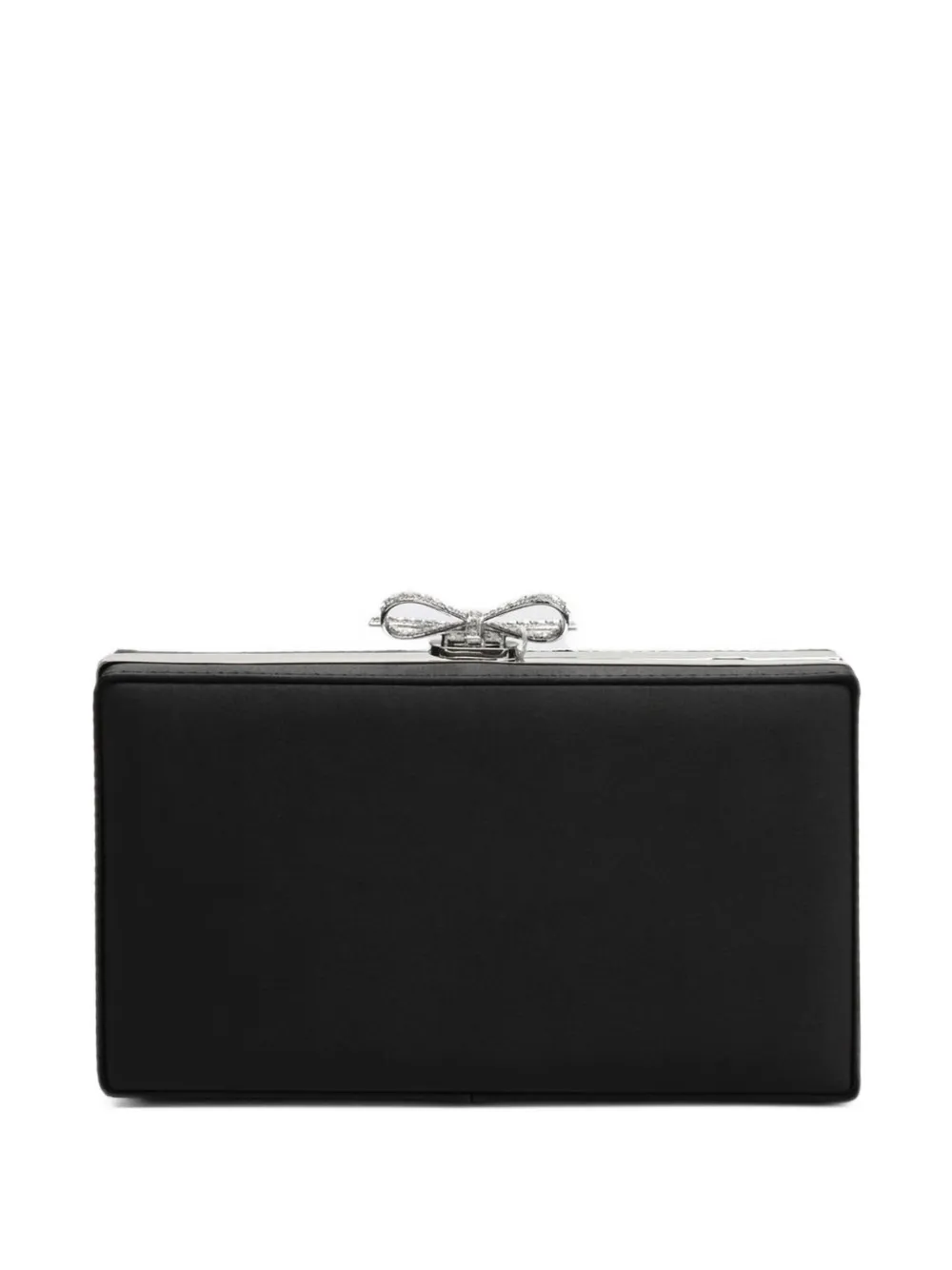 Self-Portrait silver chainmail clutch bag Zilver