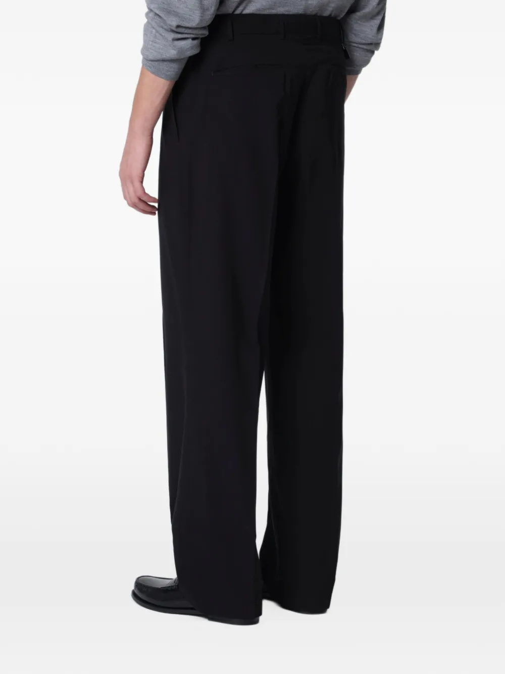 PT Torino pressed-crease virgin-wool tailored trousers Zwart