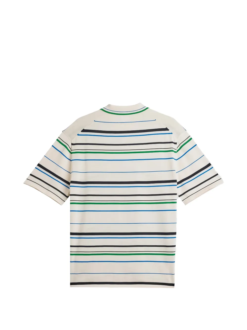 adidas x Wales Bonner striped short-sleeve polo shirt Beige