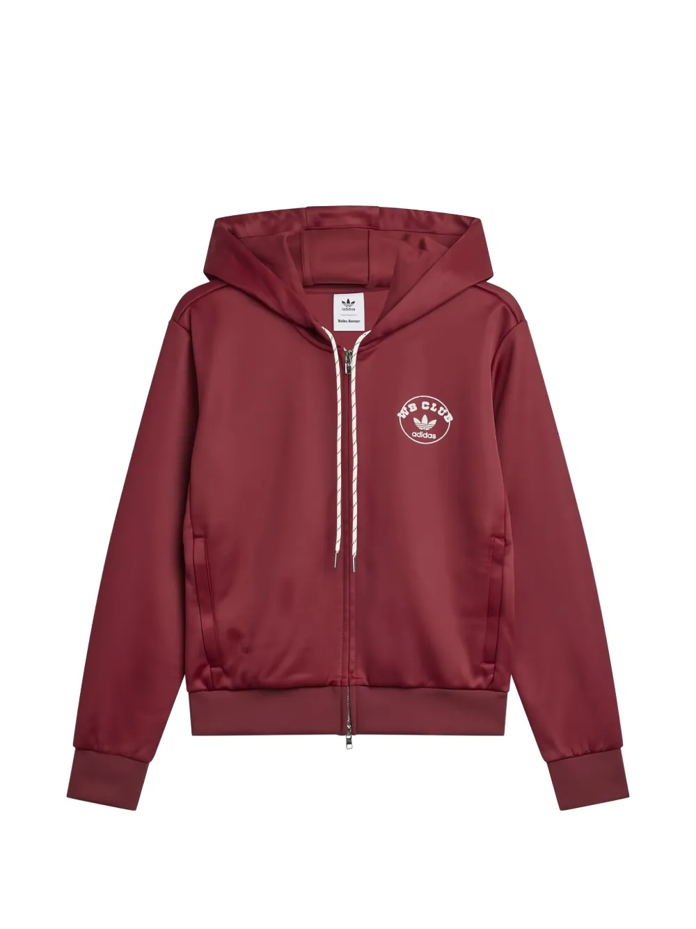 adidas x Wales Bonner logo-print zip-up hoodie - Red