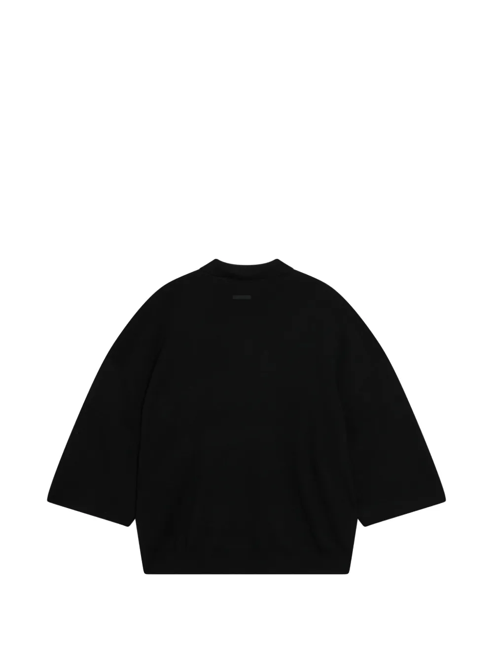 FEAR OF GOD ESSENTIALS signature 3 4 sleeve 90s knit polo Zwart
