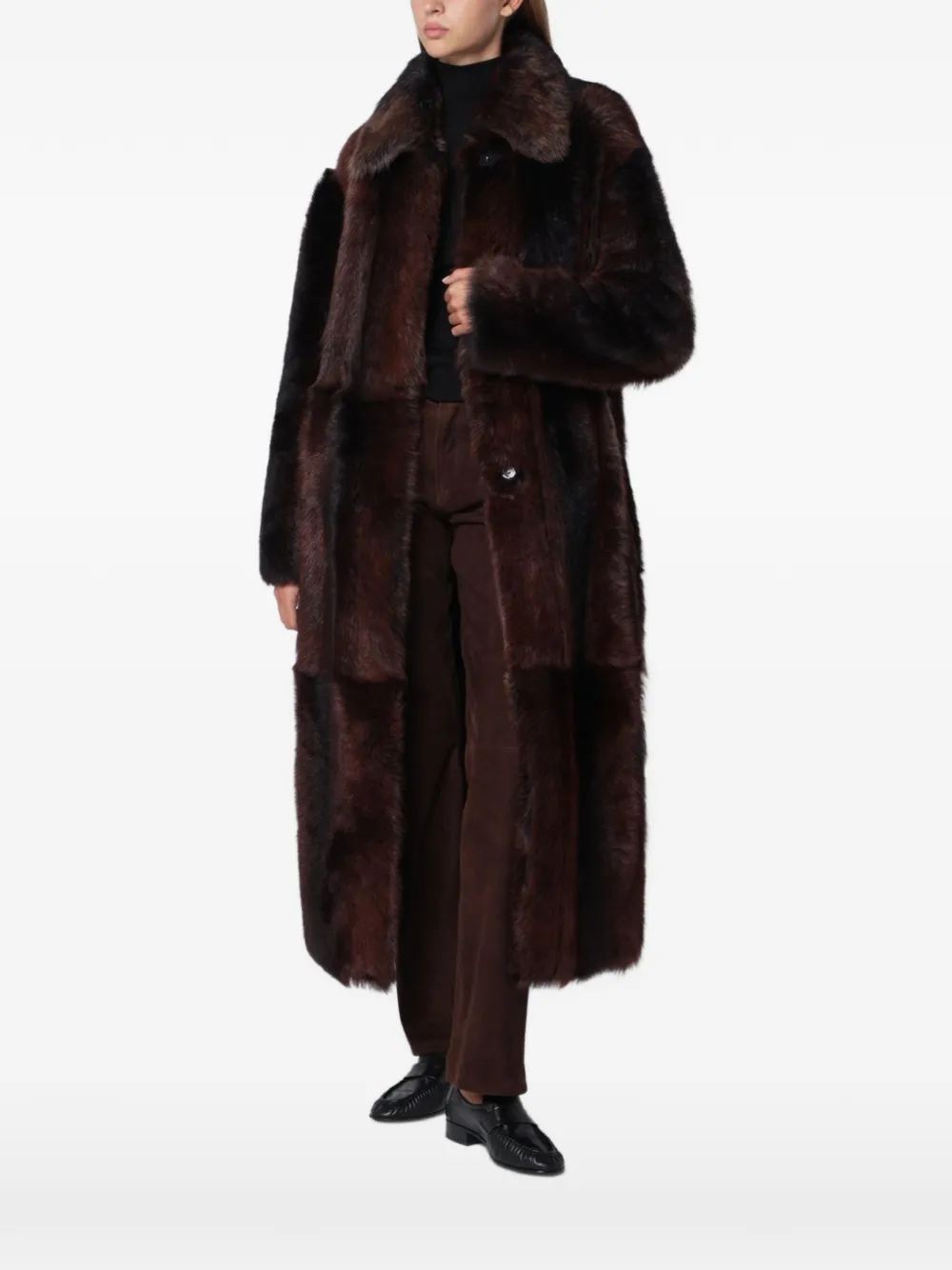 Arma Verena shearling coat - Braun