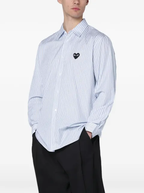 Comme Des Garçons Play striped logo-patch shirt