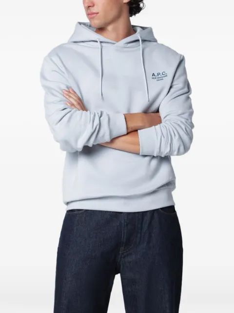 A.P.C. logo-print cotton hoodie