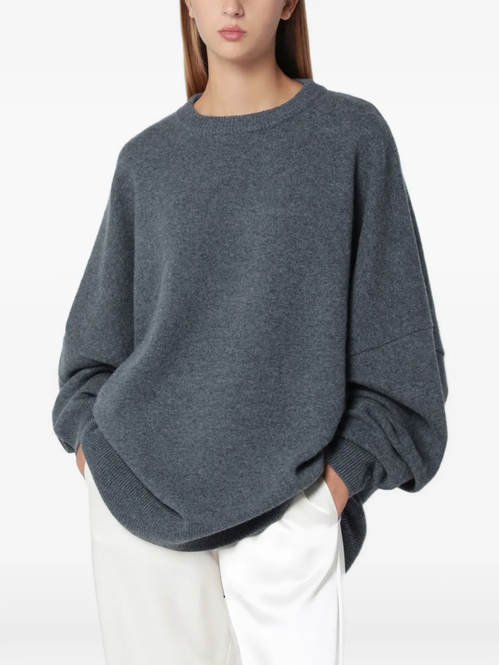 extreme cashmere crew-neck cashmere sweater - Grey