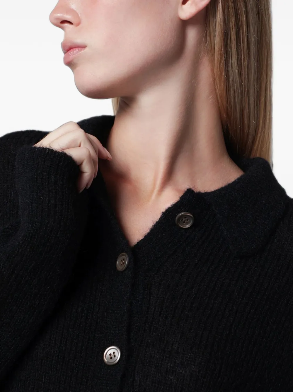 OUR LEGACY Mazzy polo cardigan Zwart