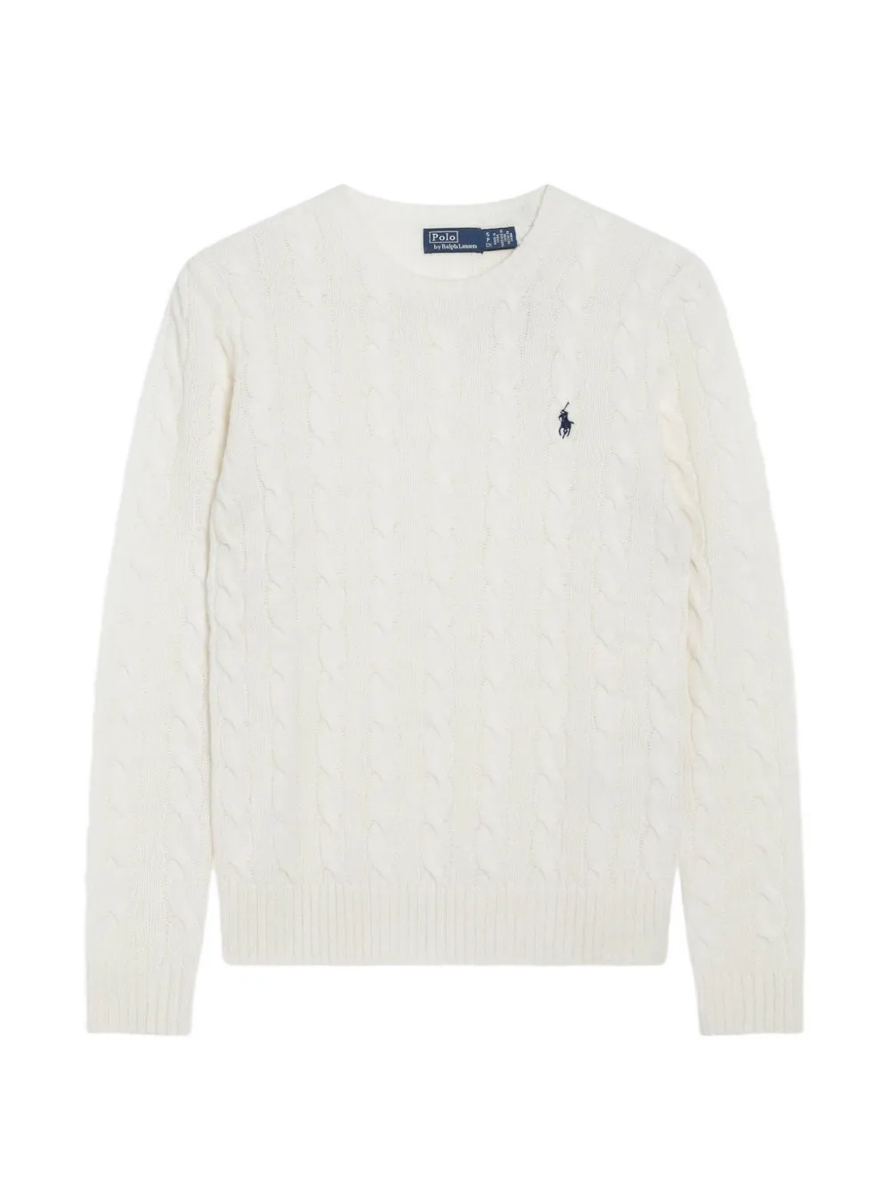 Polo Ralph Lauren Kabelgebreide trui met geborduurd logo Beige