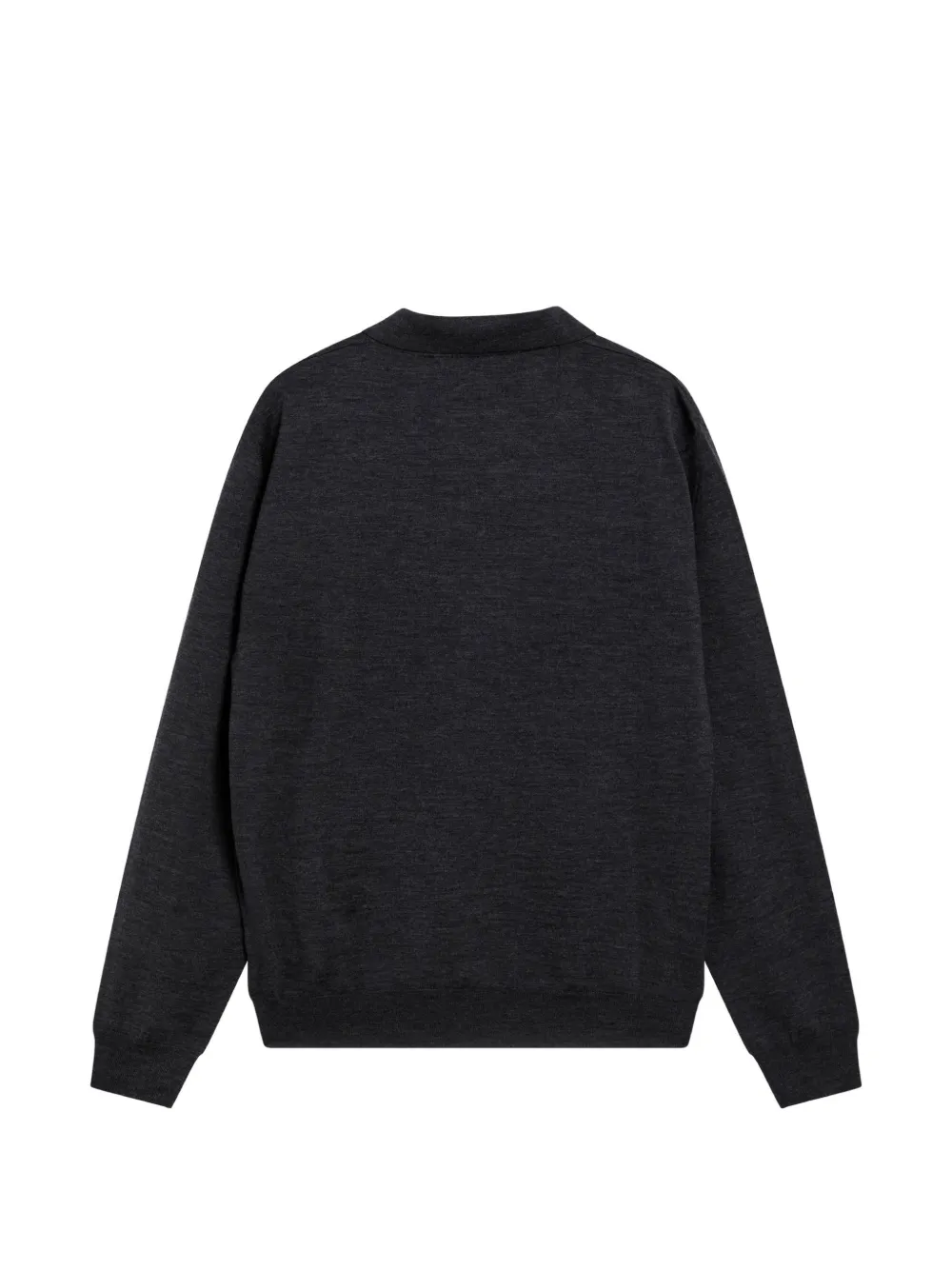 Valentino Garavani wool polo with VLogo embroidery Grijs