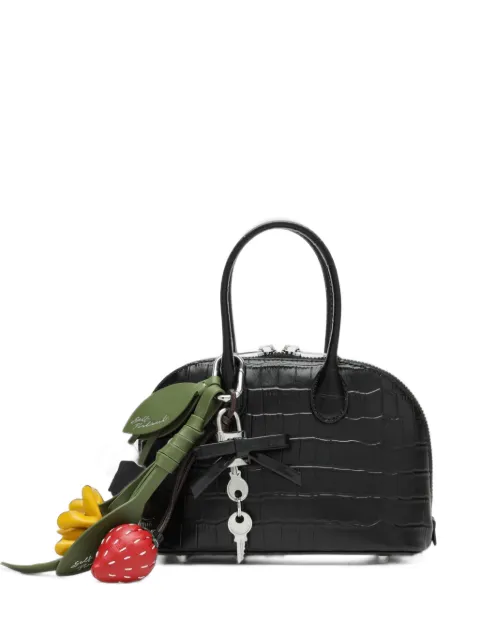 Self-Portrait embossed leather black mini bag
