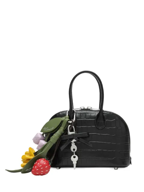Self-Portrait embossed leather black mini bag