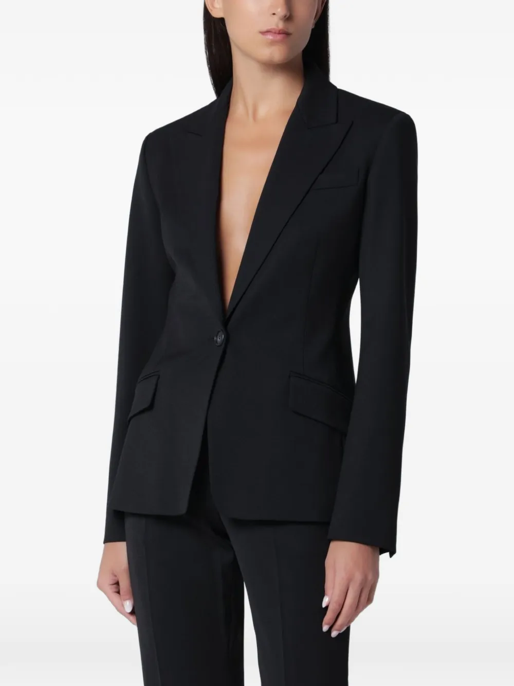THE ANDAMANE Toni single-breasted tailored blazer Zwart