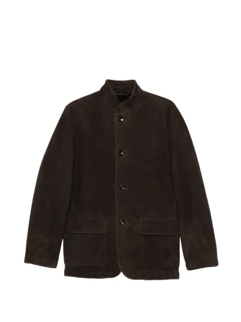 Agnona suede button-up jacket