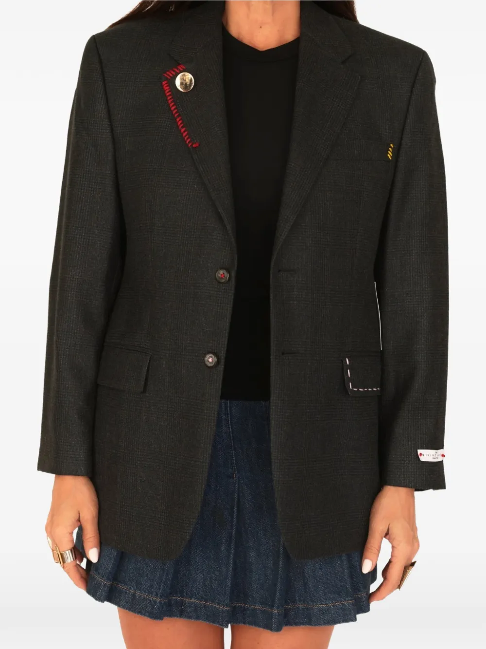 The Divine Rebel Collective x Ralph Lauren Chaps More Love heart-patch blazer - Grey