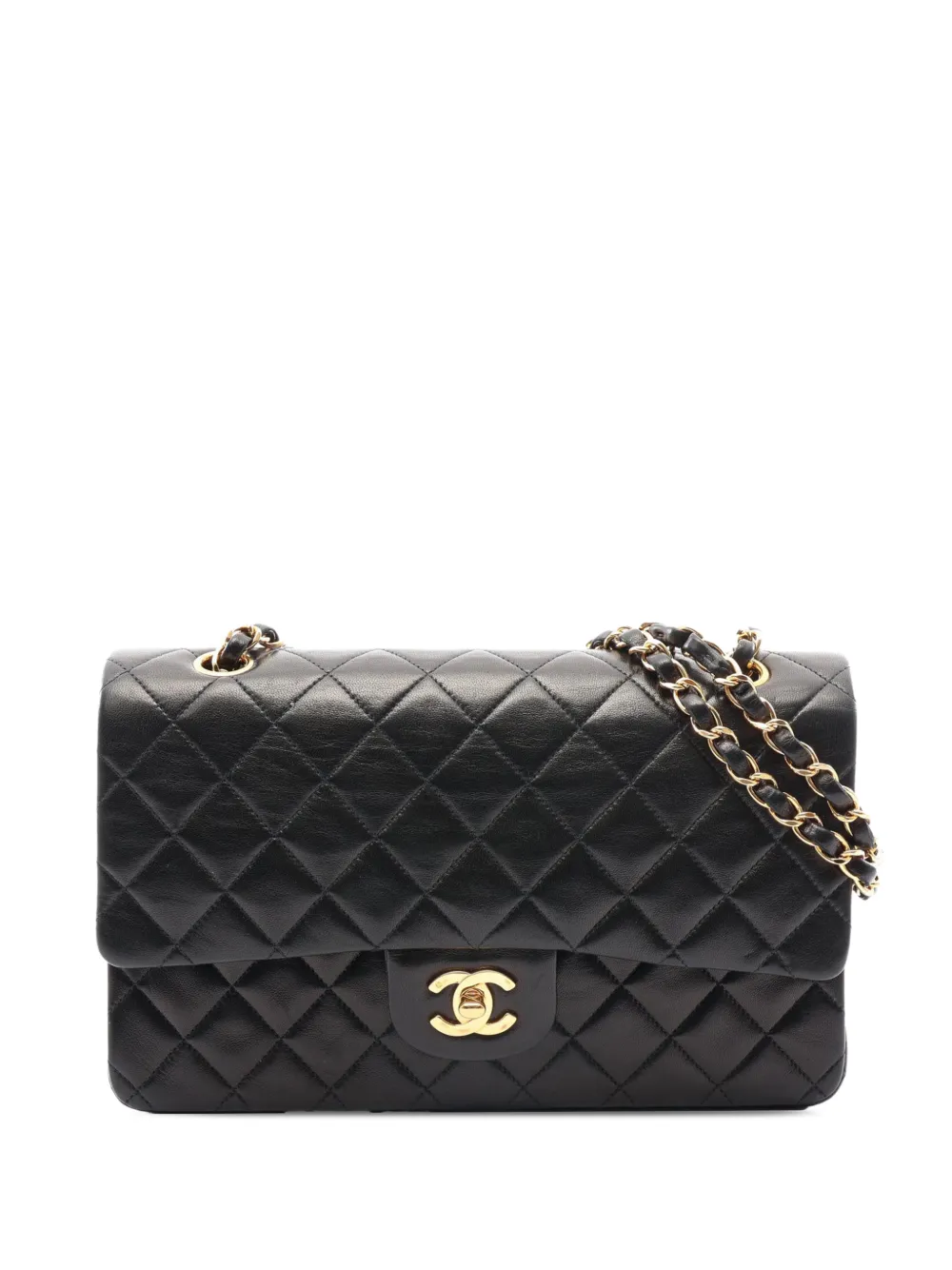 CHANEL Pre-Owned 1991-1994 Medium Classic Lambskin Double Flap shoulder bag - Black