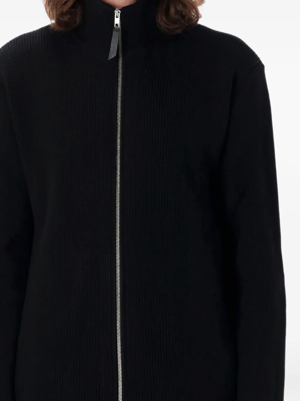 Maison Margiela knit zip-up cardigan Zwart