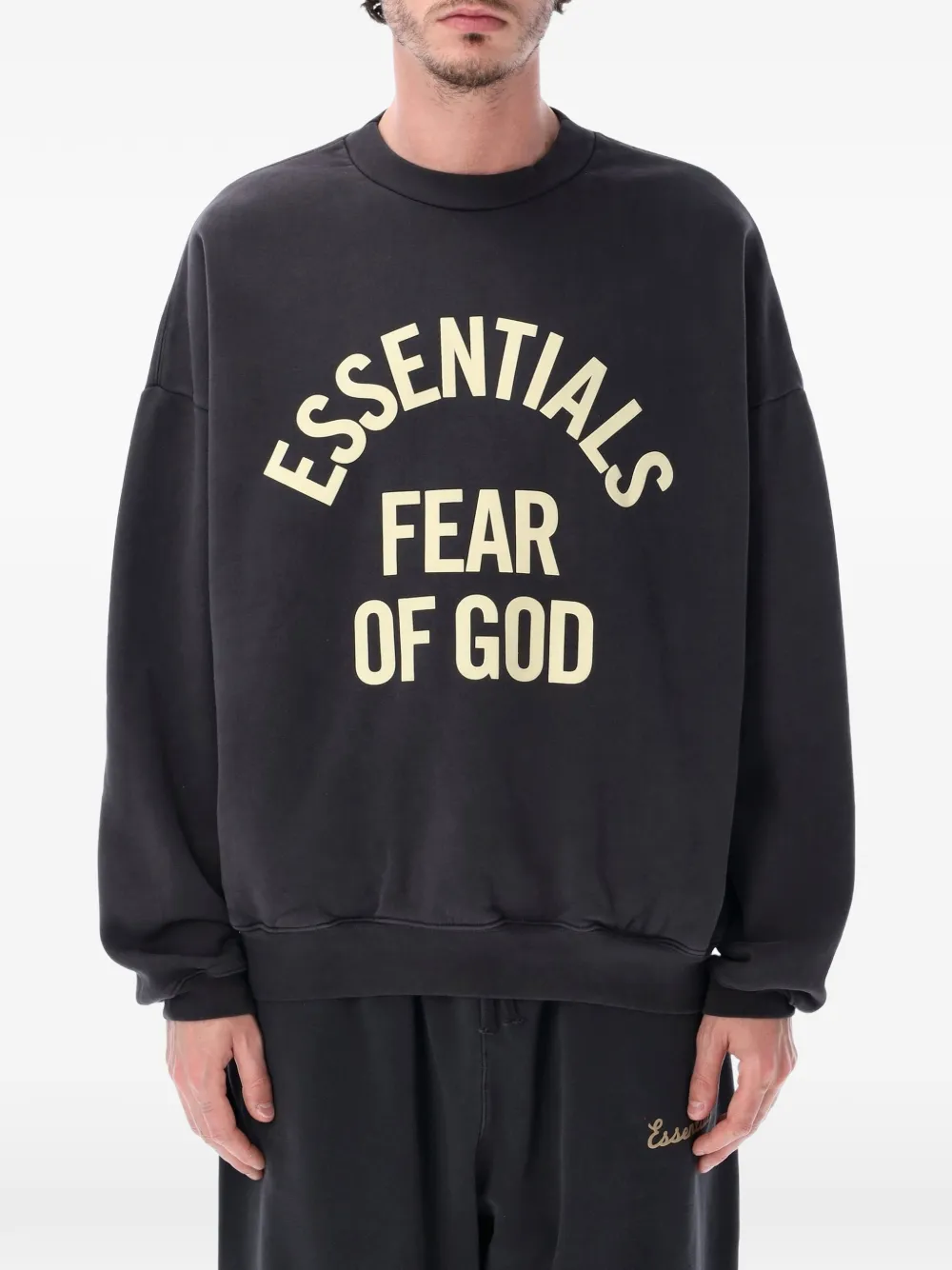 FEAR OF GOD ESSENTIALS logo-print crew-neck sweatshirt - Schwarz