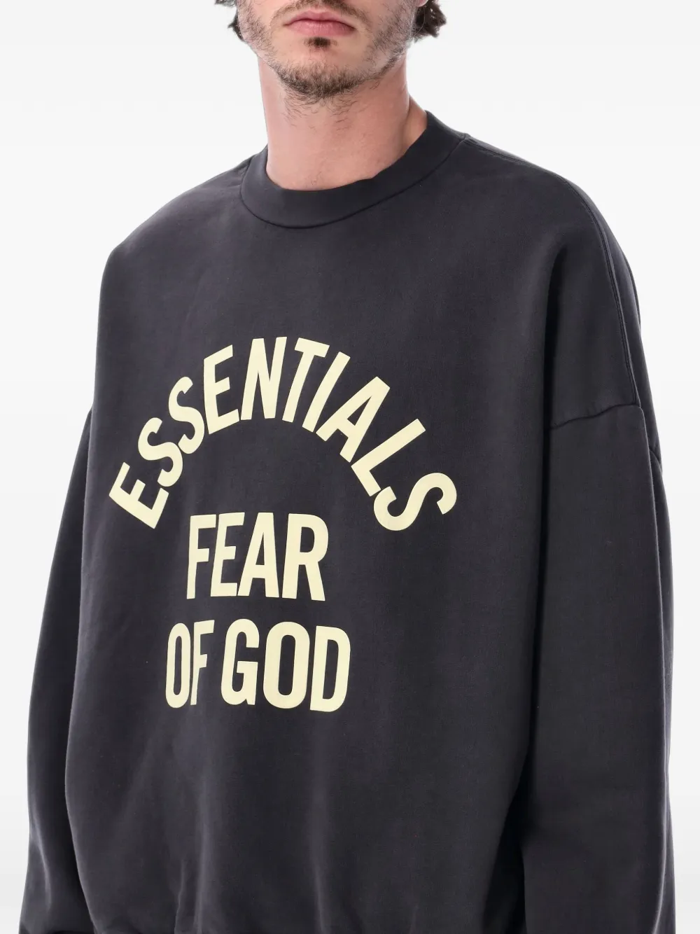 FEAR OF GOD ESSENTIALS Sweater met logoprint Zwart