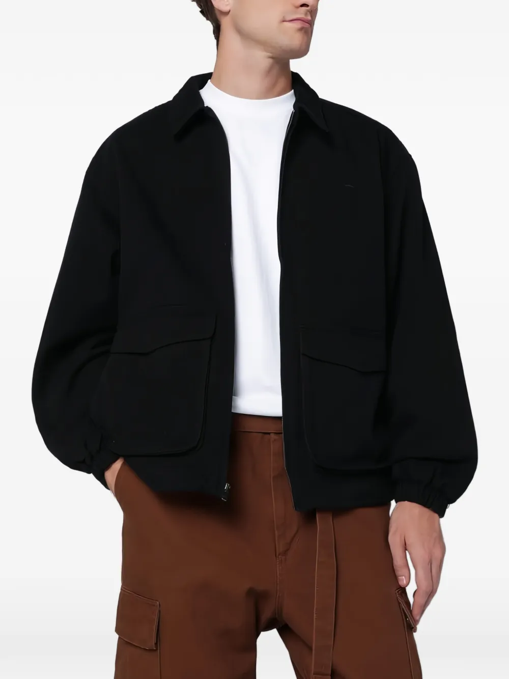 Awake NY zip-upp shirt - Schwarz