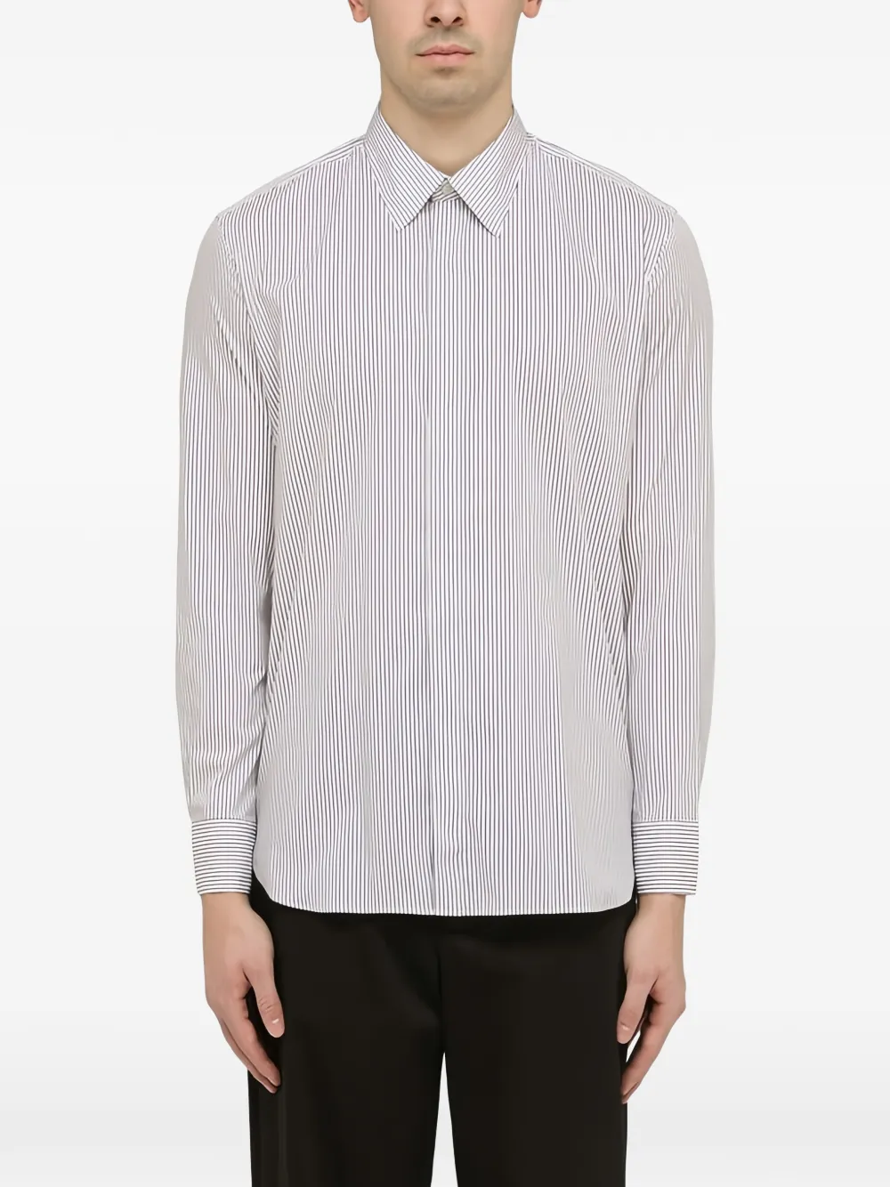 PT Torino striped long-sleeve shirt - Weiß
