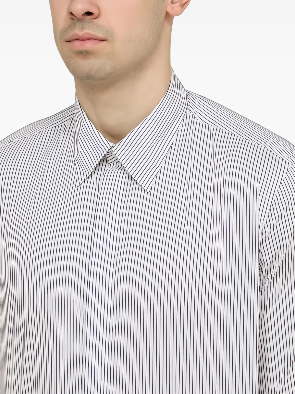 PT Torino striped long-sleeve shirt Wit