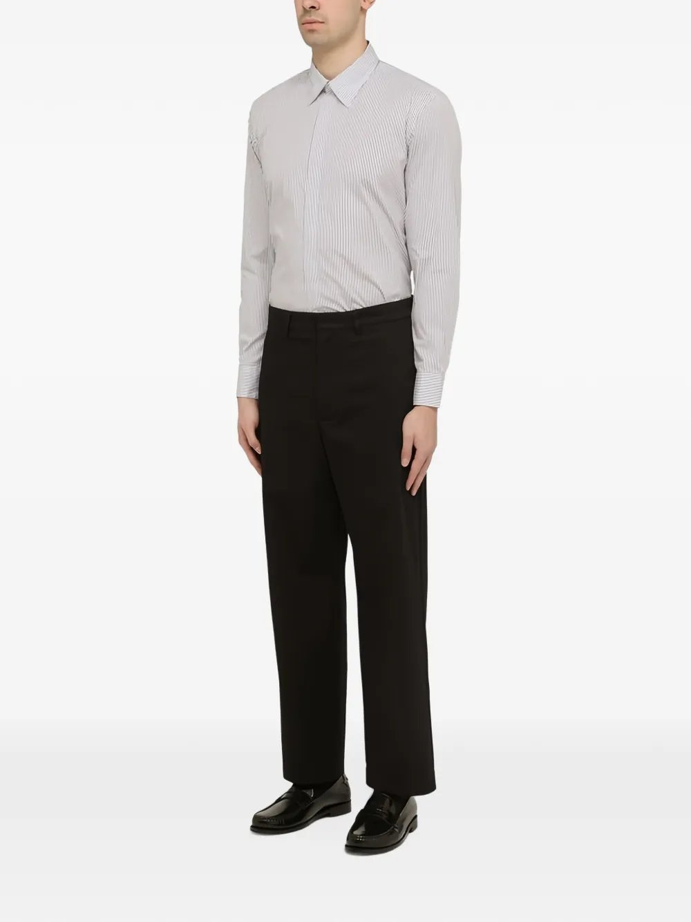 PT Torino striped long-sleeve shirt Wit