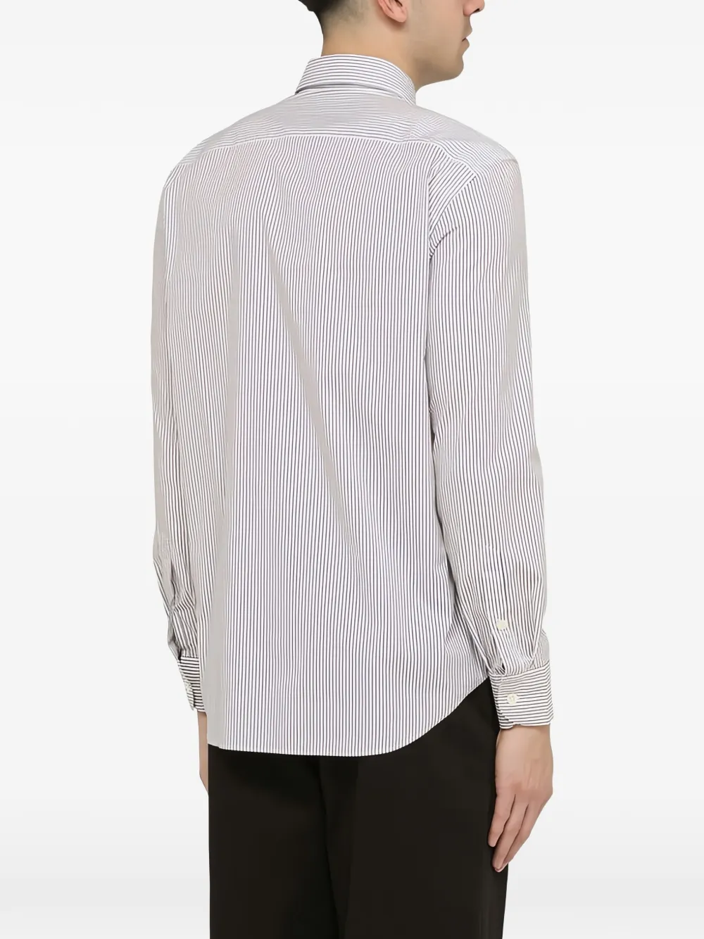 PT Torino striped long-sleeve shirt Wit