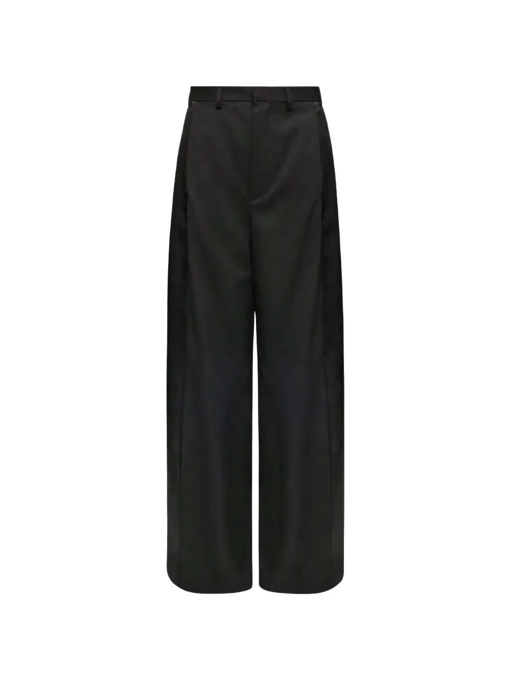 MM6 Maison Margiela satin-trim palazzo pants Zwart