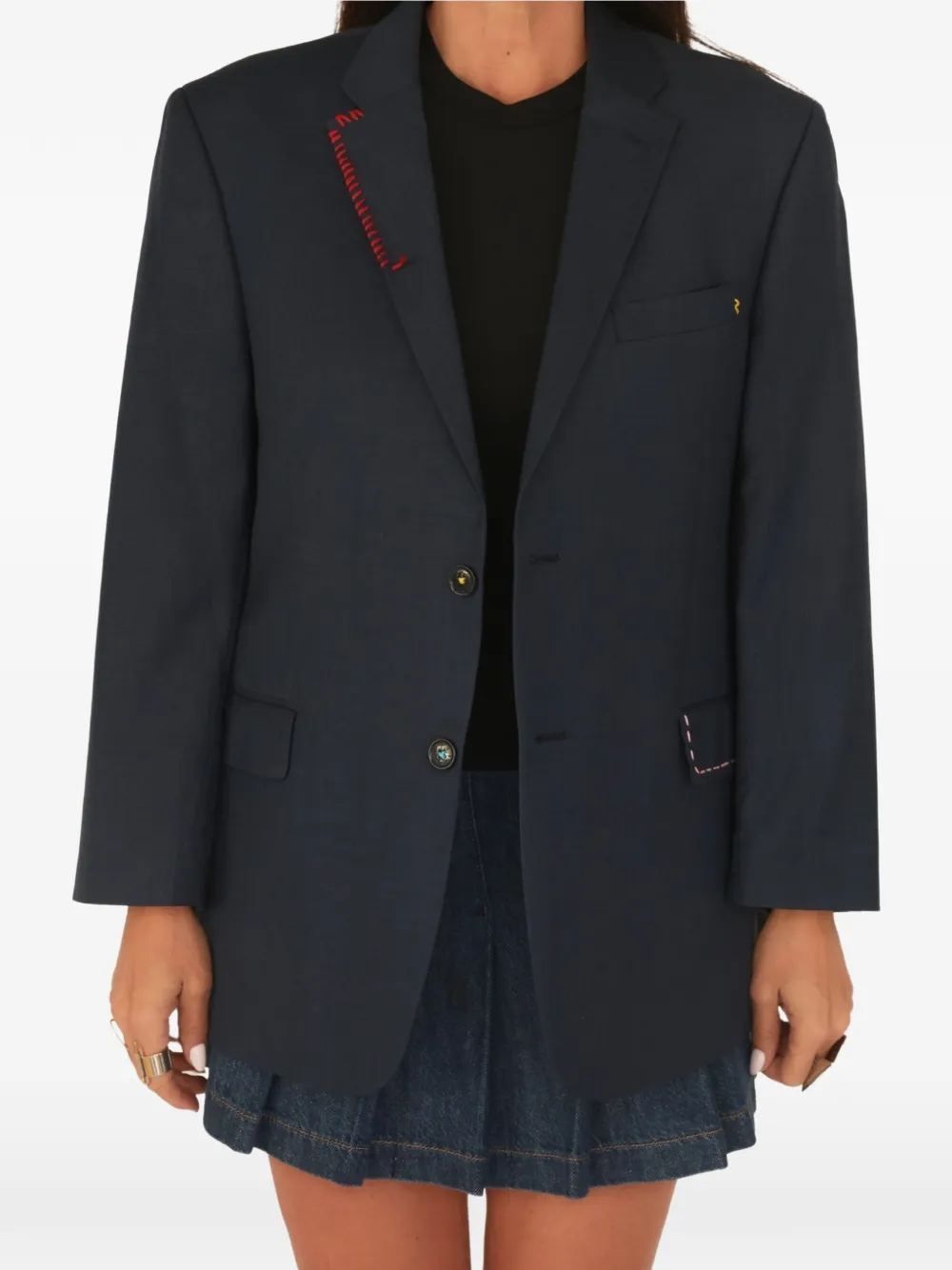 The Divine Rebel Collective Racing Stripe 7 blazer - Blau