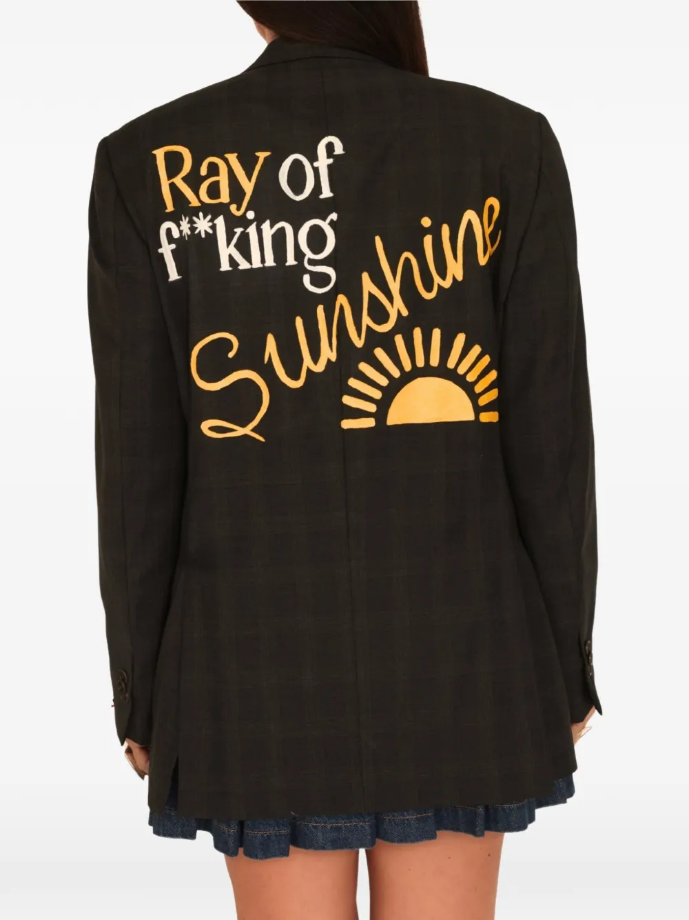 The Divine Rebel Collective x John Varvatos Ray Of F Sunshine blazer Zwart