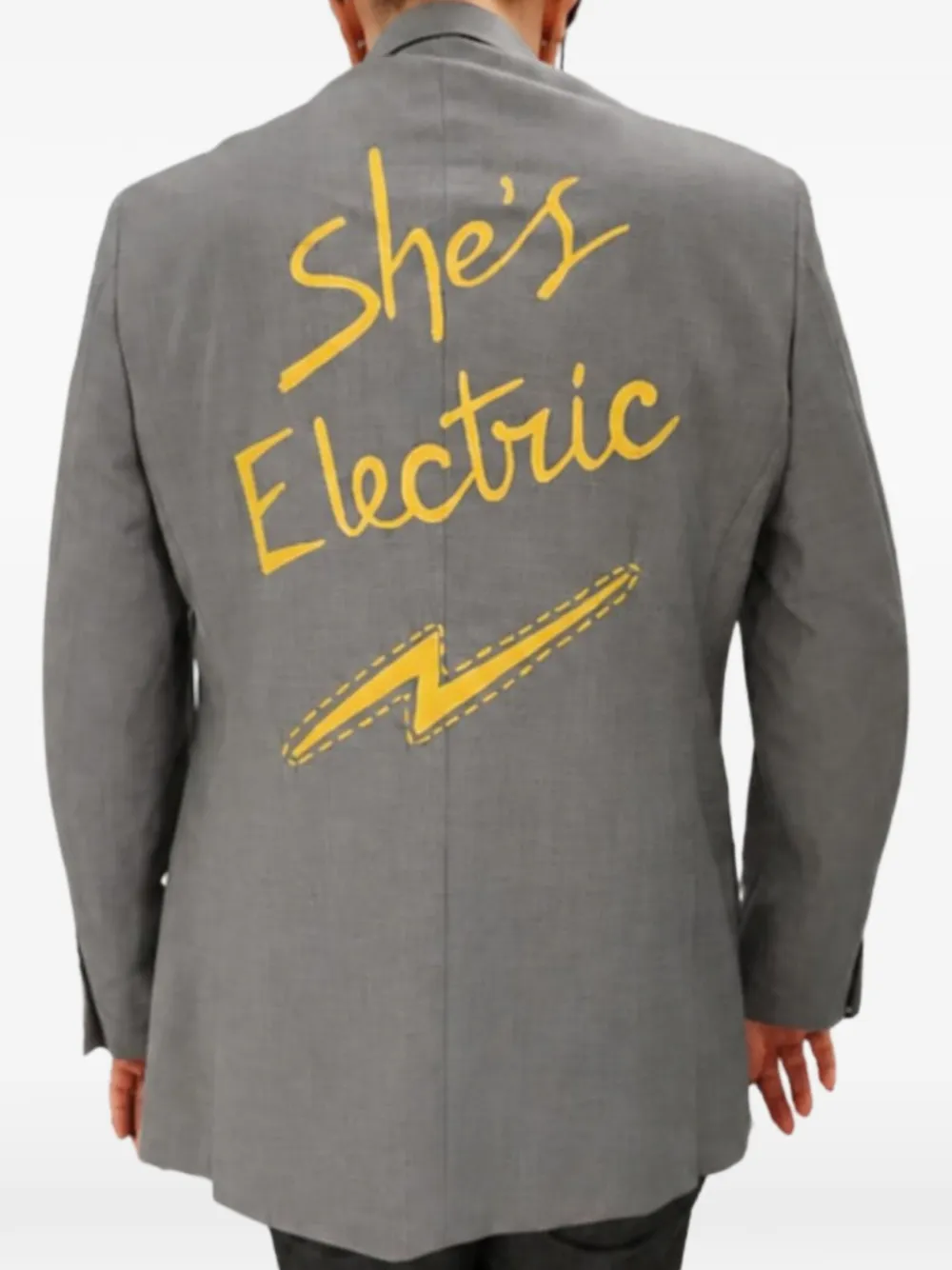 The Divine Rebel Collective x Vitarelli She's Electric blazer Grijs
