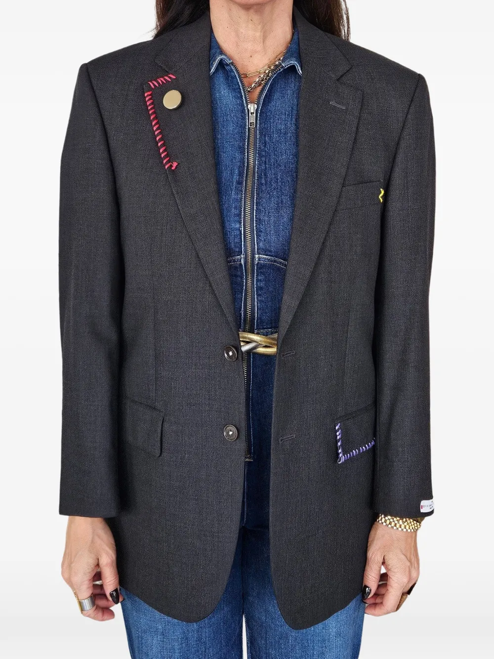 The Divine Rebel Collective x Pronto-Uomo Fatal Optimist blazer - Grau