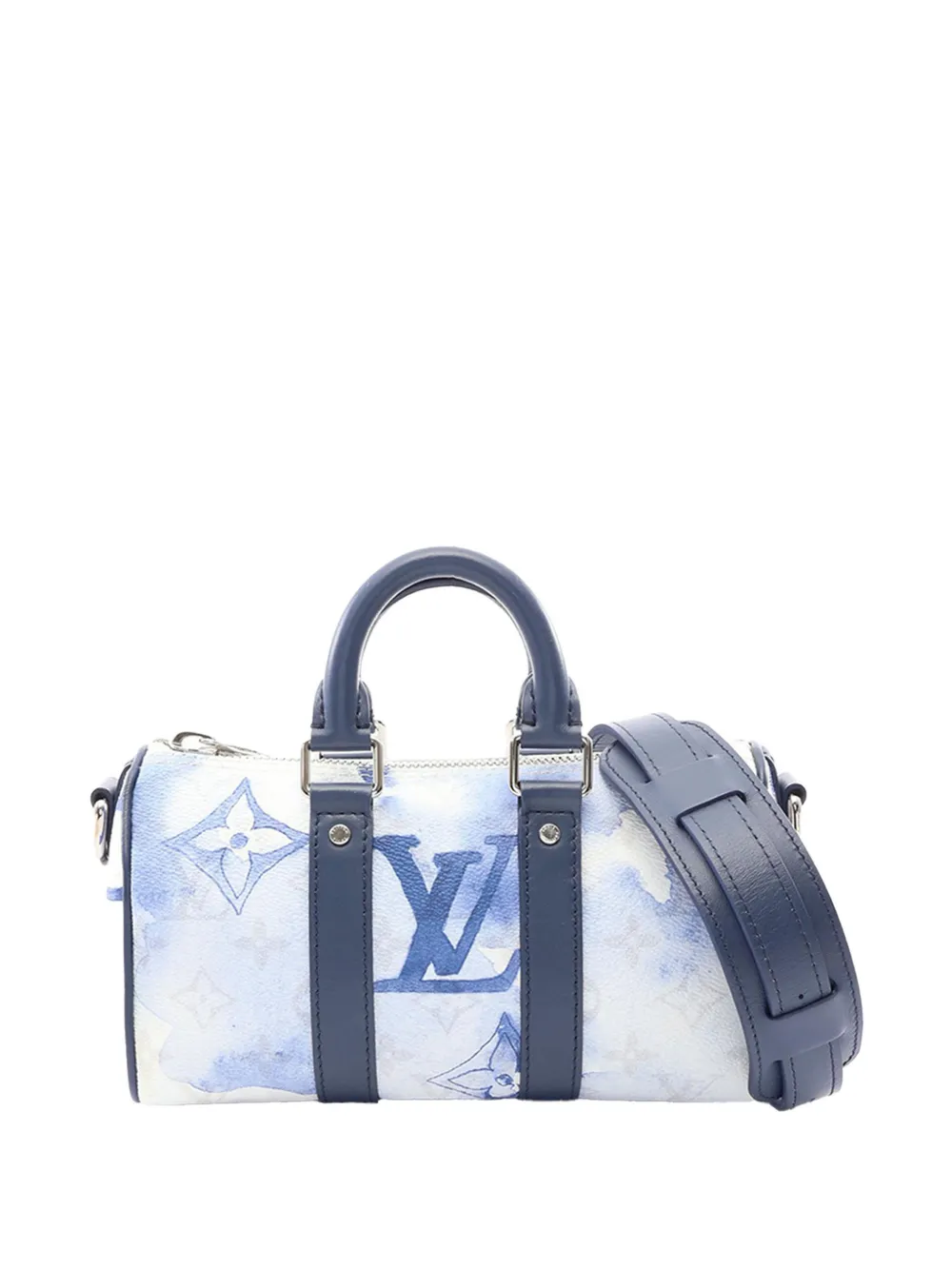Louis Vuitton Pre-Owned 2021 Monogram Watercolor Keepall Bandouliere XS satchel - Bianco