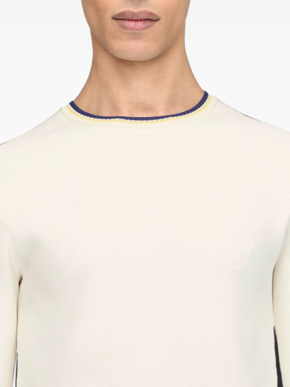 Wales Bonner x Y-3 ribgebreide trui met raglan mouwen Wit