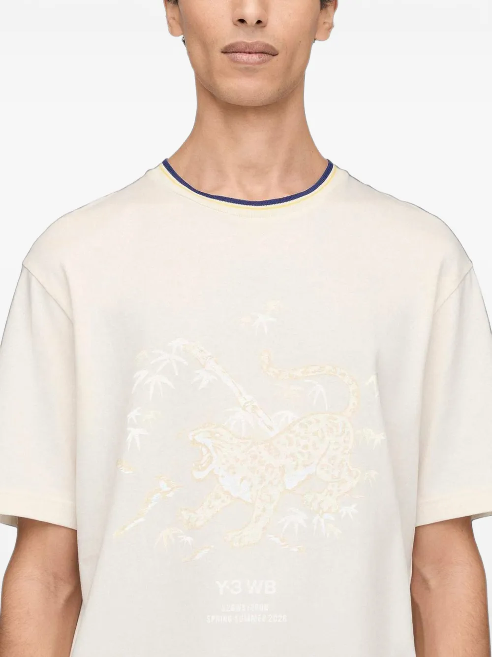Wales Bonner x Y-3 katoenen-T-shirt met grafische print Wit