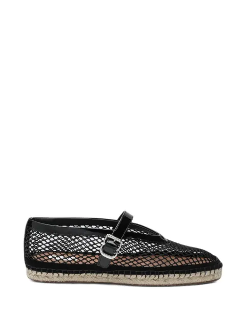 Alaïa espadrilles in fishnet and patent leather