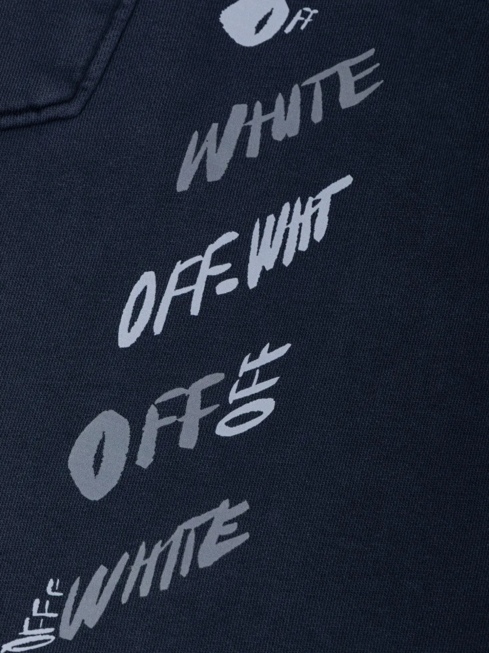 Off-White Kids Cargo broek met wijde pijpen en logo-print Blauw