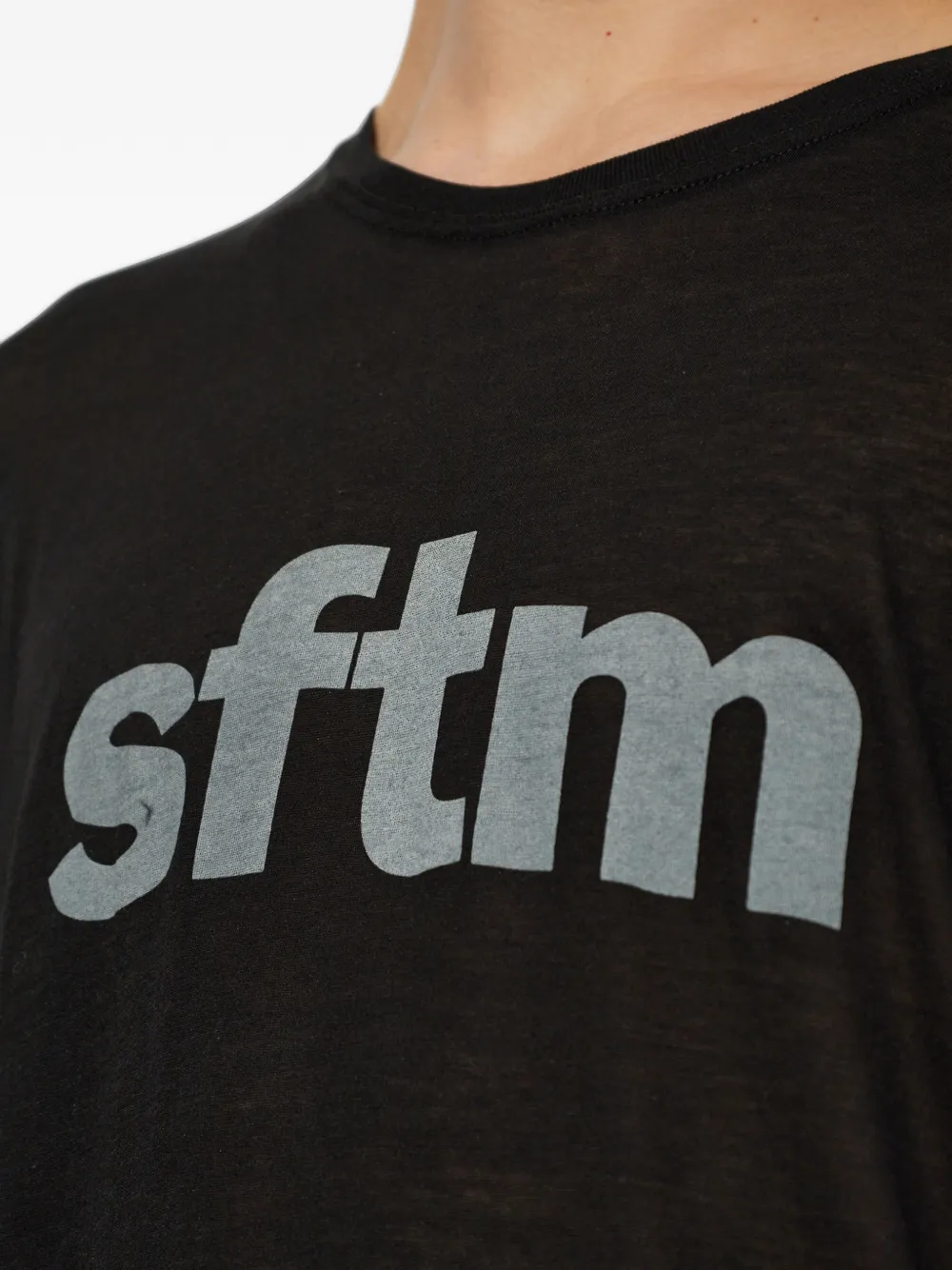 Song For The Mute T-shirt met logoprint Zwart