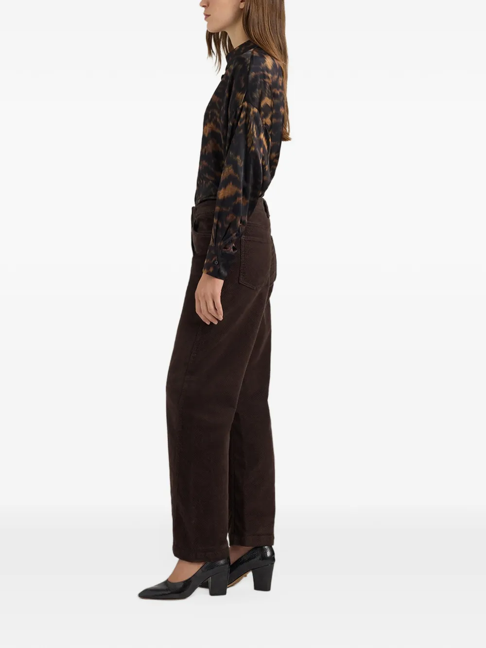 MOMONÌ Ivo velvet trousers Bruin
