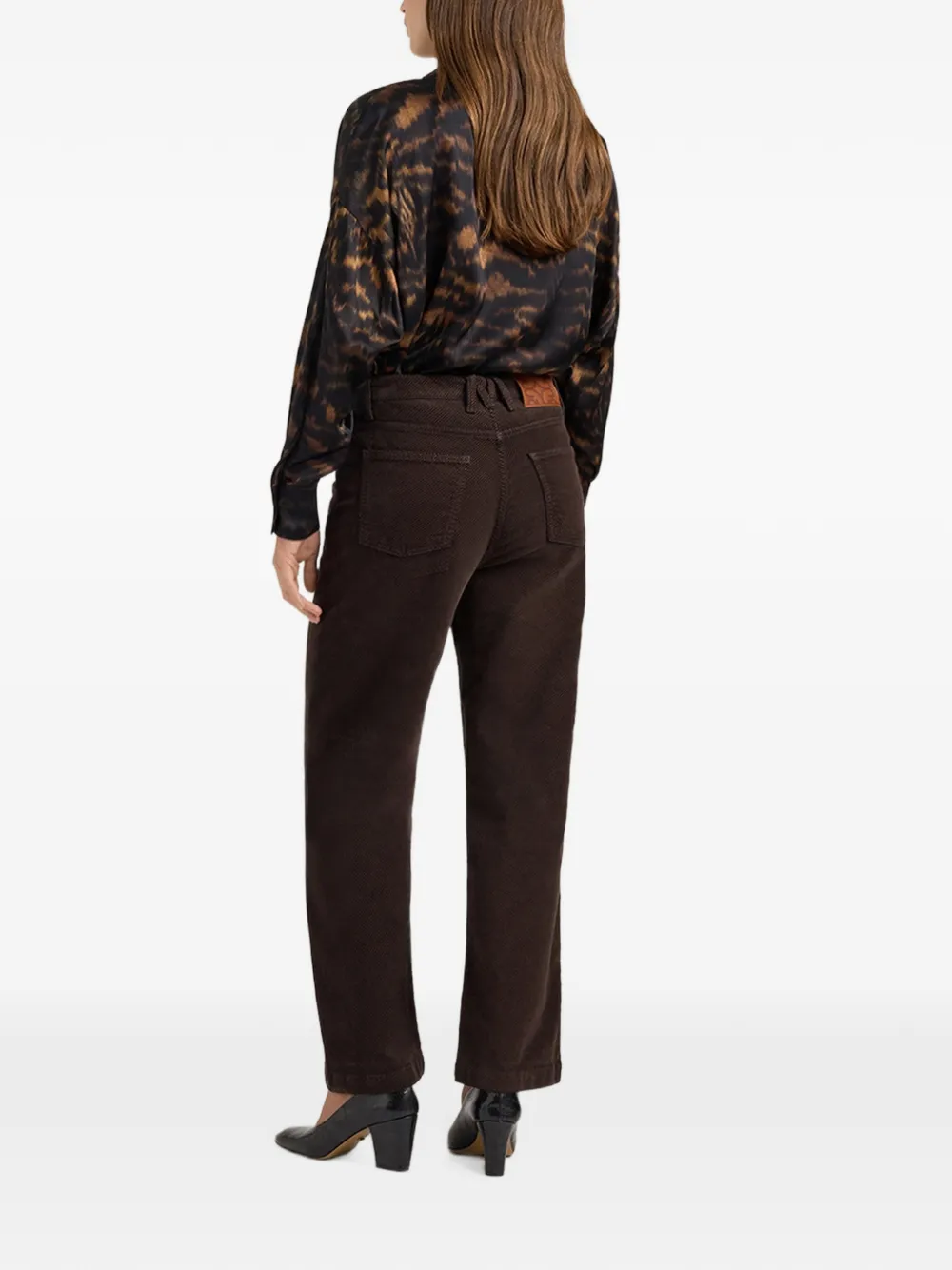 MOMONÌ Ivo velvet trousers Bruin