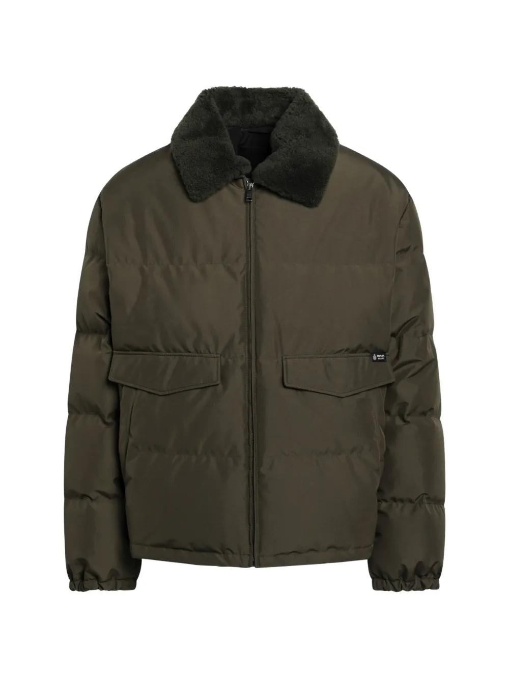 Prada medium-weight technical-fabric down jacket Groen