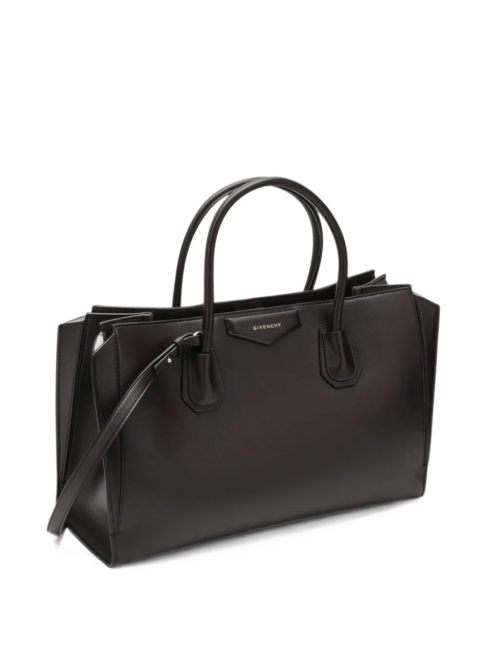 Givenchy Medium Antigona Catchall bag in shiny-grained leather Bruin