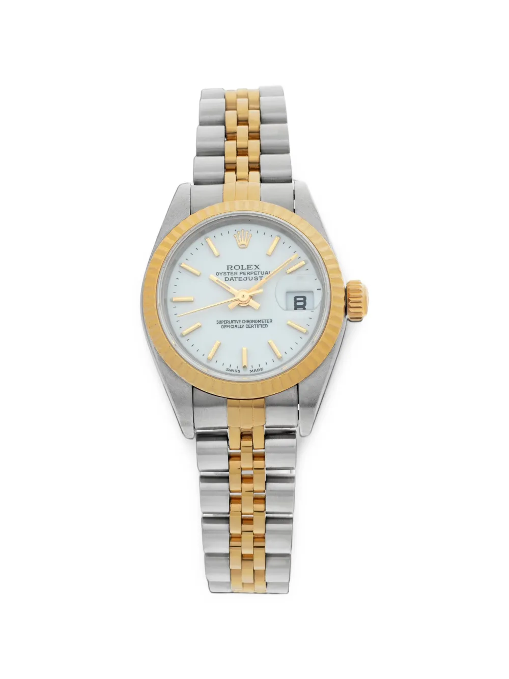 Rolex Datejust fluted bezel 26mm watch - Bianco