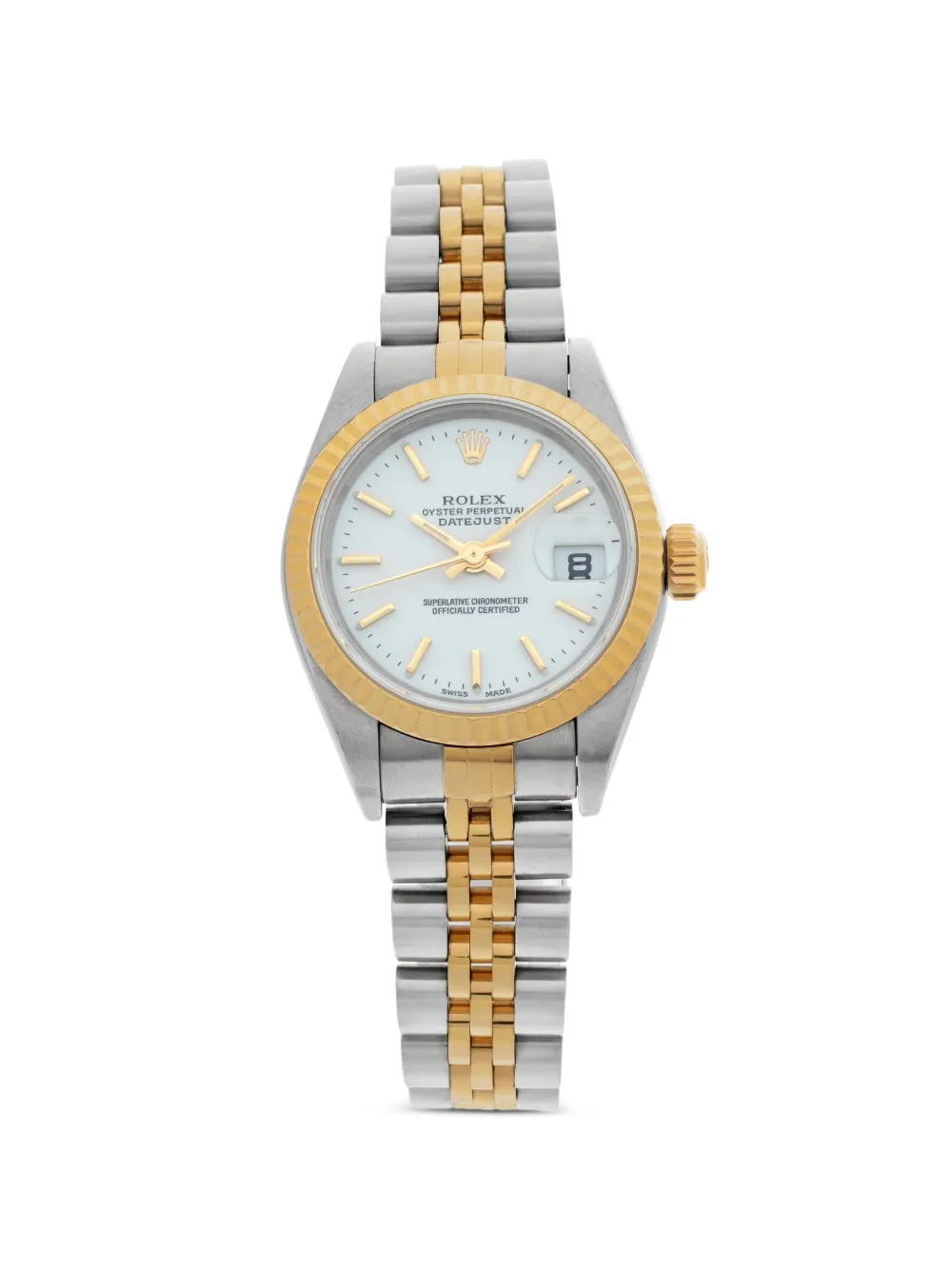 Rolex Datejust fluted bezel 26mm watch - Bianco