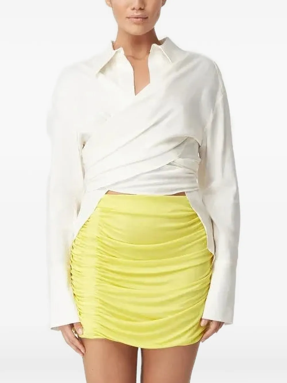 GAUGE81 Sabinas wrap shirt Wit