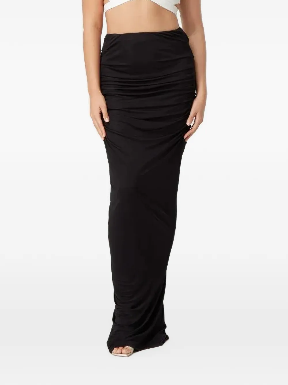 GAUGE81 Belem draped maxi skirt - Schwarz