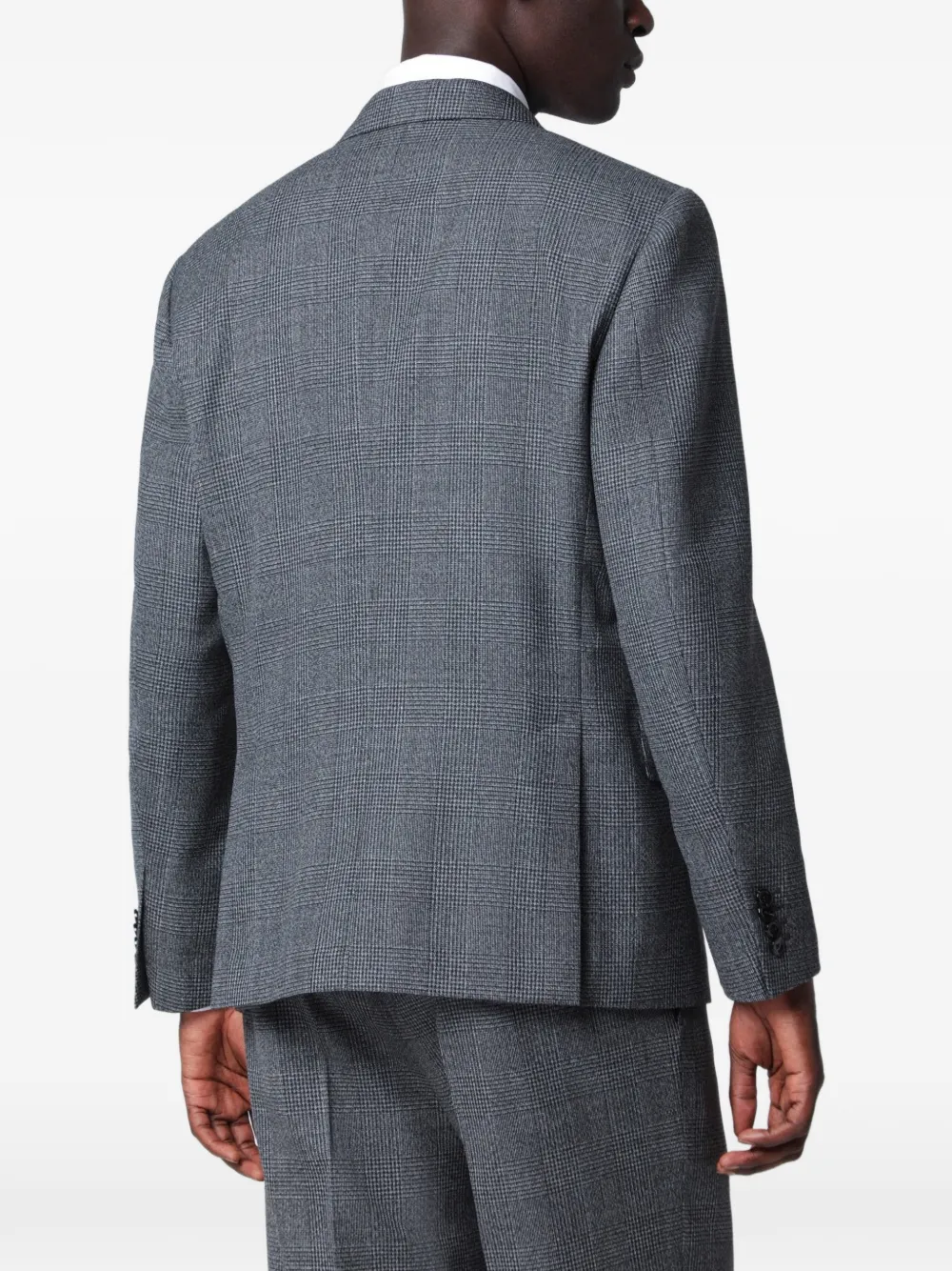 Lardini check double-breasted blazer Grijs