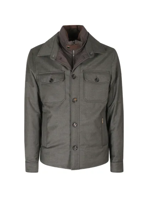 Moorer button-up layered-insert jacket