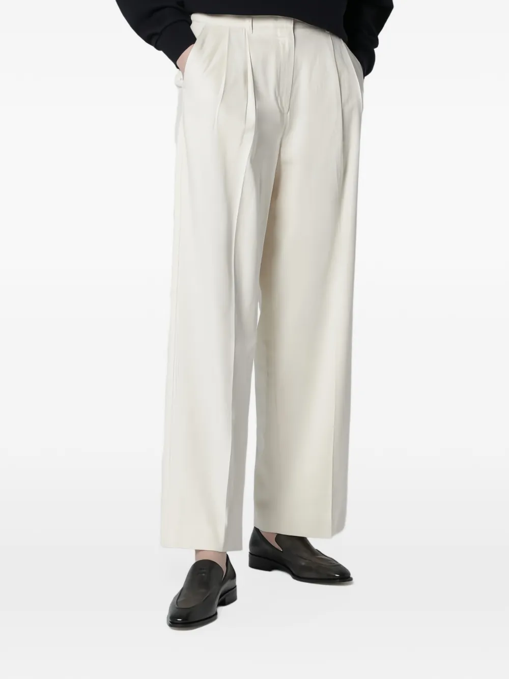 DUNST double-pleat trousers - Weiß
