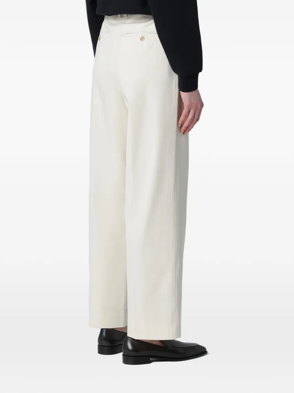 DUNST double-pleat trousers Wit